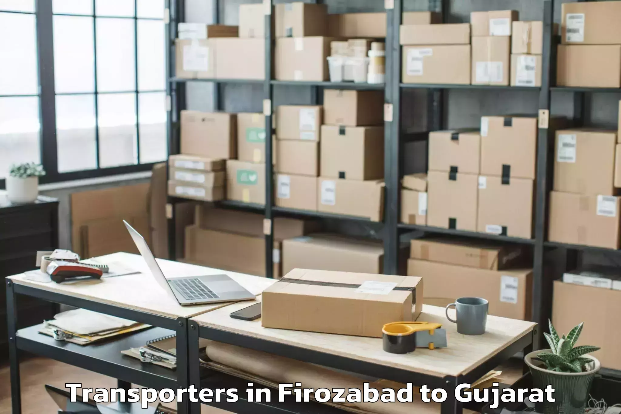 Book Firozabad to Malpur Transporters Online